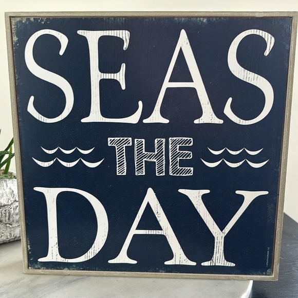 💎 3/$15 Seas the Day Beach Wall Sign - Picture 2 of 4